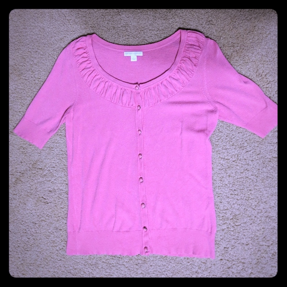 New York and Company Pink Cardigan